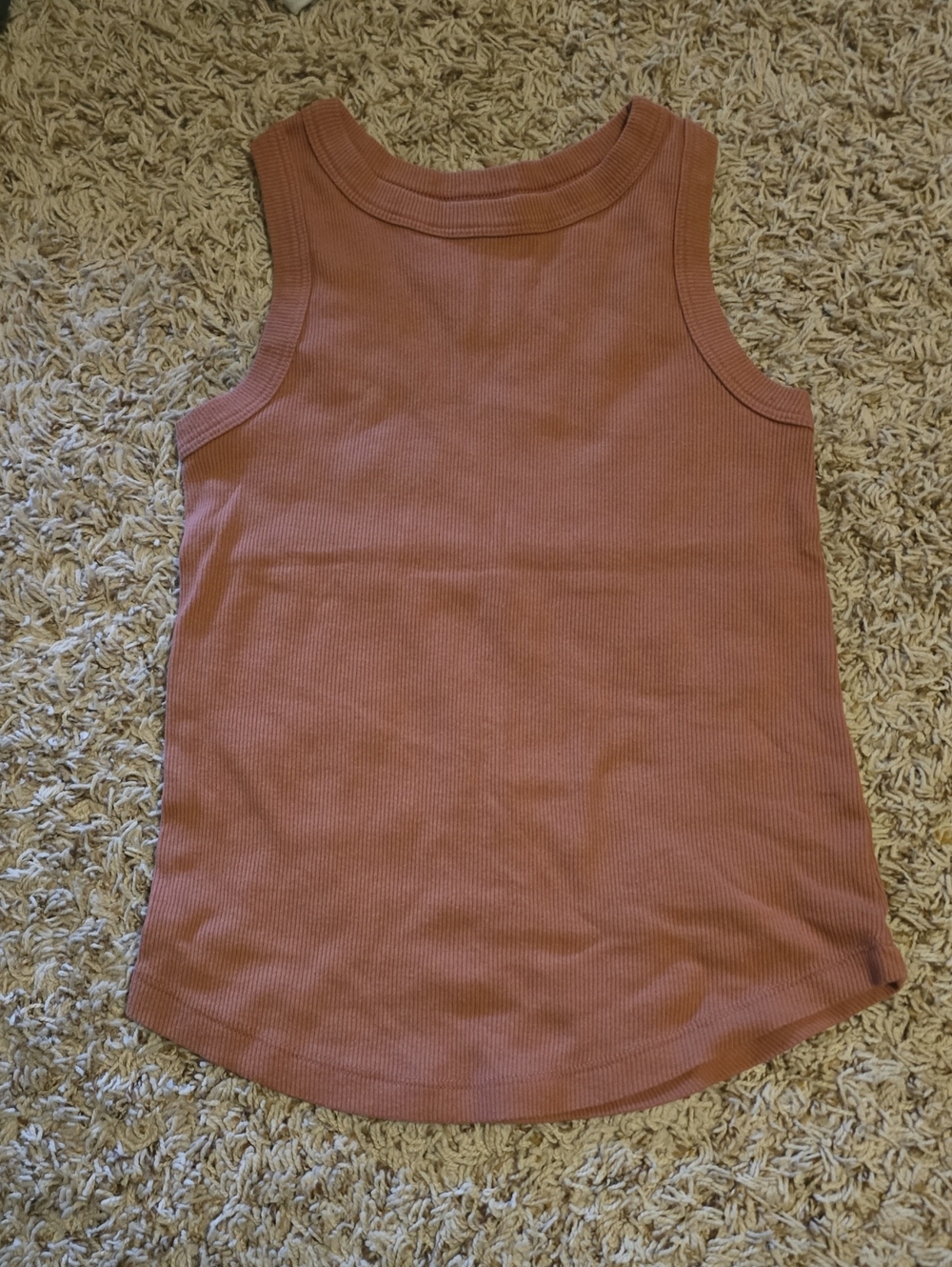 SO Ribbed Tank Top - Muted Rust